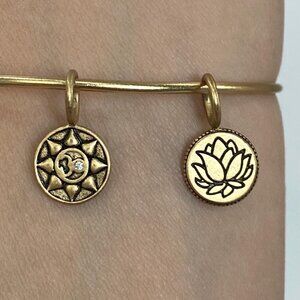 Chrysalis “Mantra” 18K Gold Plt Bangle Braclelet